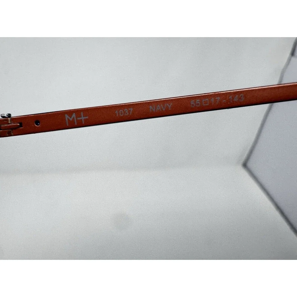 M+ 1037 Navy Orange Eyeglass Frames New Old Stock 55-17-143